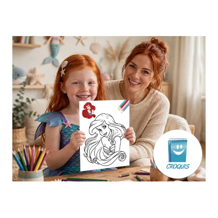 dibujo ariel disney para colorear, dibujo la sirenita para colorear, dibujo la sirenita disney para pintar, descargar dibujo la sirenita para colorear e imprimir