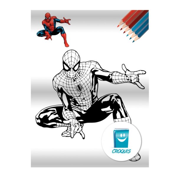  Descargar dibujo Spiderman para colorear