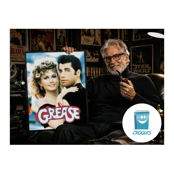 poster grease en alta resolución, poster grease brillantina