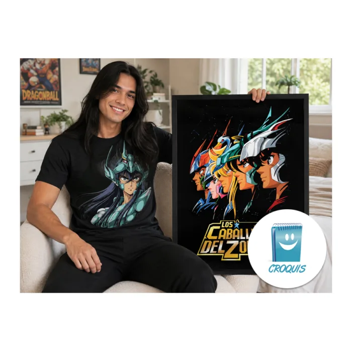 poster los caballeros del zodiaco en alta resolución