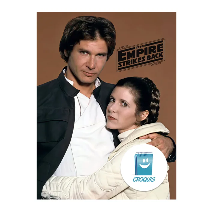 posters, posters star wars en alta resolución, posters 8k, posters para descargar e imprimir, poster harrison ford y carrie fisher, poster el imperio contra ataca, cuadros decorativos