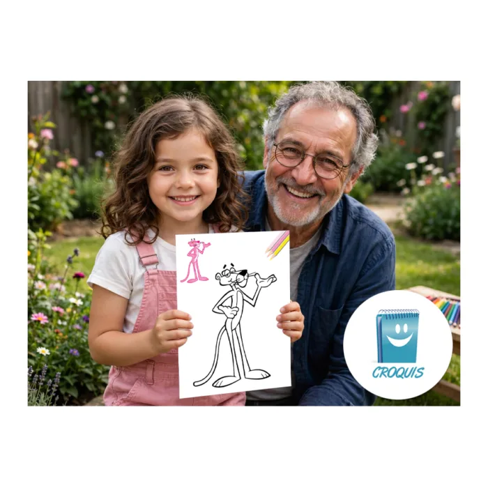 dibujo la pantera rosa para colorear, dibujo la pantera rosa para pintar, dibujos para descargar e imprimir