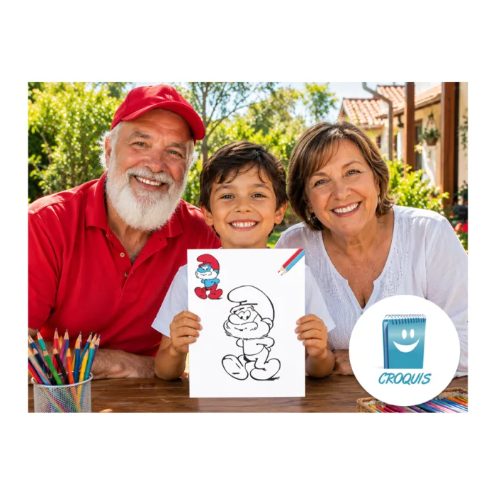 dibujo papá pitufo para colorear, dibujos para colorear