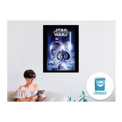 Poster the phantome menace Star Wars, poster Star Wars, poster la amenaza fantasma Star Wars, posters de películas, poster movie Star Wars, posters 8k, posters 4k, posters hd, descargar poster, tienda de poster, posters online, comprar posters, poster store, tienda de posters en chile, posters para imprimir, posters en pdf para imprimir, posters grandes, afiches grandes, carteles grandes, imágenes grandes