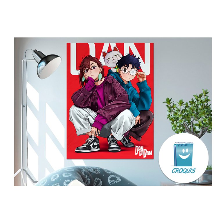 Poster Dan Da Dan (manga) - 91,5 X 61 Cm - Impression Haute Qualité Sur Papier 150 G/m² - Expédié Roulé - Décoration Murale Pour Fans