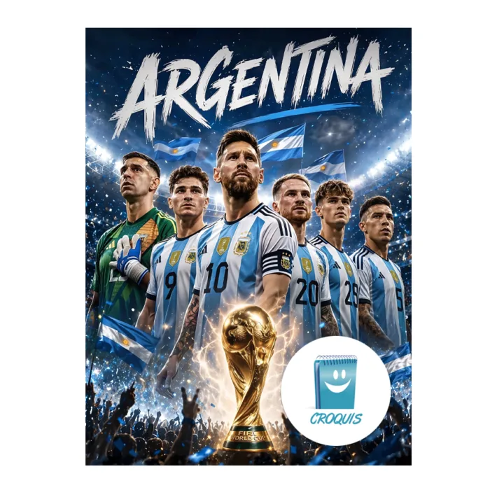 poster argentina, poster selección argentina, posters selección argentina en alta resolución, argentina 2026, posters, lionel messi, poster messi en alta resolución