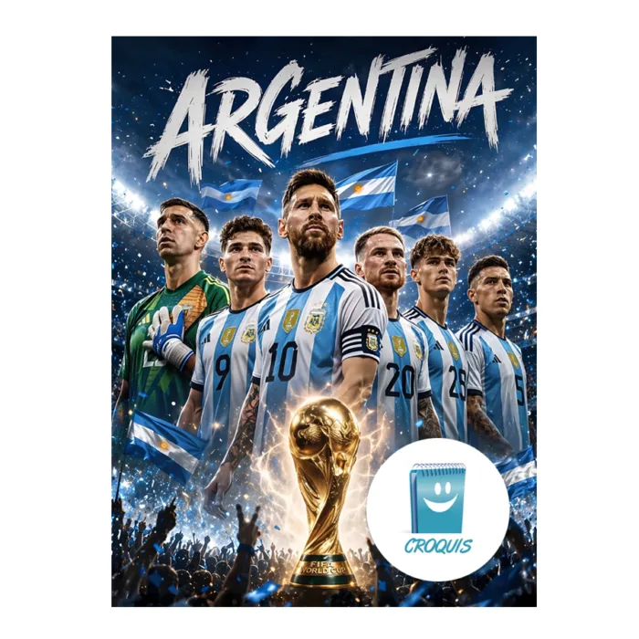 poster argentina, poster selección argentina, posters selección argentina en alta resolución, argentina 2026, posters, lionel messi, poster messi en alta resolución