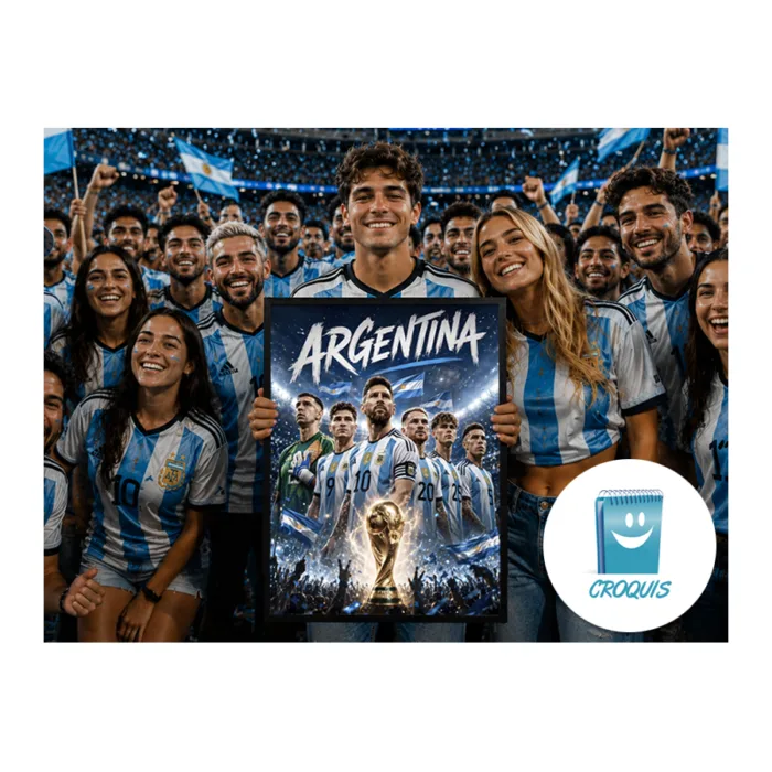 poster argentina, poster selección argentina, posters selección argentina en alta resolución, argentina 2026, posters, lionel messi, poster messi en alta resolución