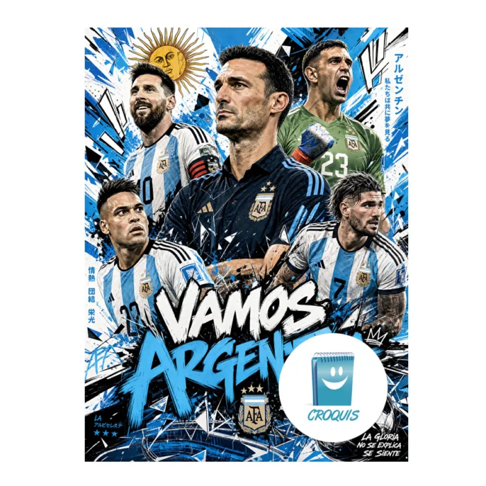 poster argentina, poster selección argentina, posters selección argentina en alta resolución, argentina 2026, posters, lionel messi, poster messi en alta resolución