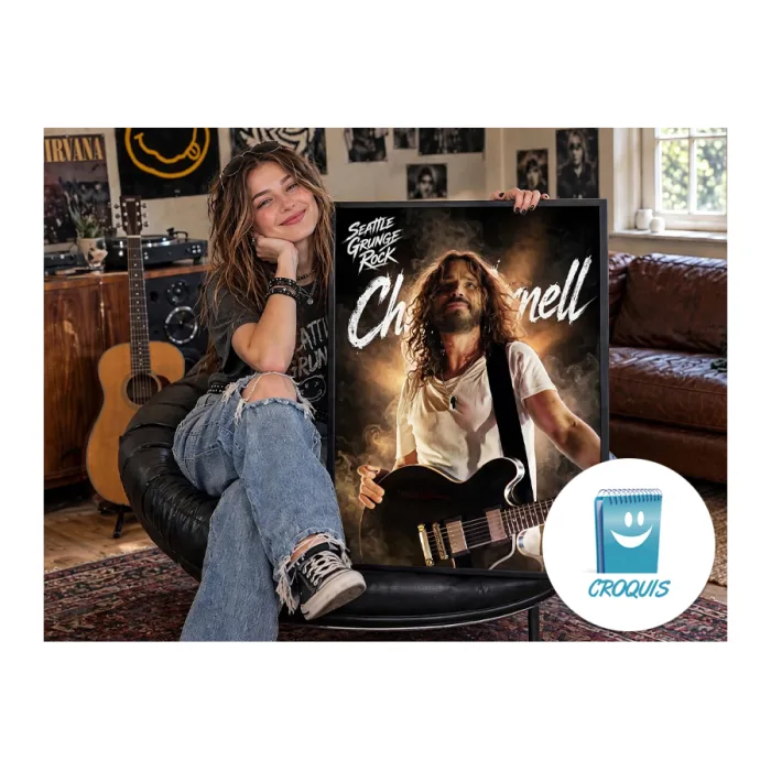 poster grunge, poster chris cornell, poster chris cornell en alta resolución, posters, poster 8k, poster hd, cuadros decorativos