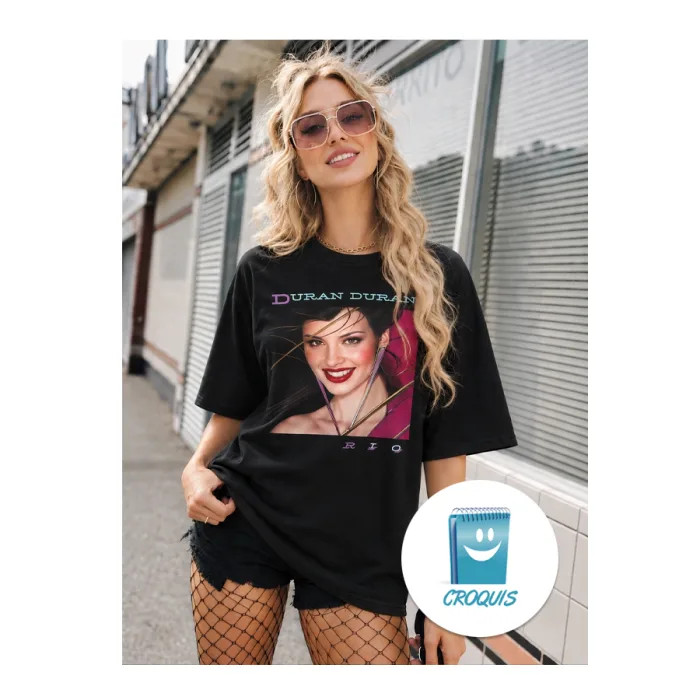 Diseño de polera, diseño de camiseta, diseño duran duran rio para imprimir en poleras o camisetas, descargar diseño DTF y Sublimación, diseño profesionales para imprimir poleras, diseño duran duran para polera, diseño png para poleras