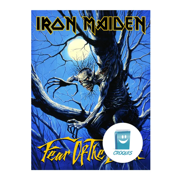 Poster iron Maiden, poster iron Maiden fear of the dark, poster iron Maiden fear of the dark en alta resolución, posters en alta resolución, posters profesionales, posters 8k 300 DPI, posters para descargar e imprimir, cuadros decorativos, comprar posters, poster chile, posters croquis