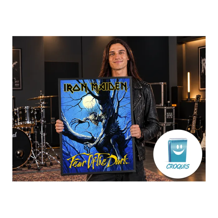Poster iron Maiden, poster iron Maiden fear of the dark, poster iron Maiden fear of the dark en alta resolución, posters en alta resolución, posters profesionales, posters 8k 300 DPI, posters para descargar e imprimir, cuadros decorativos, comprar posters, poster chile, posters croquis