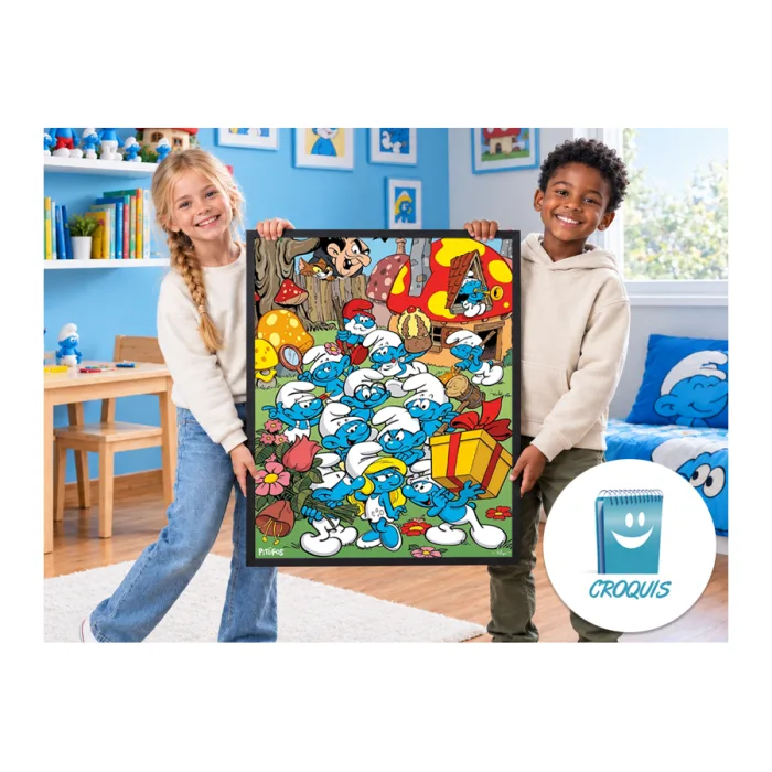Poster los pitufos, poster smurfs, poster los pitufos en alta resolución, posters en alta resolución, posters profesionales, posters 8k 300 DPI, posters para descargar e imprimir, cuadros decorativos