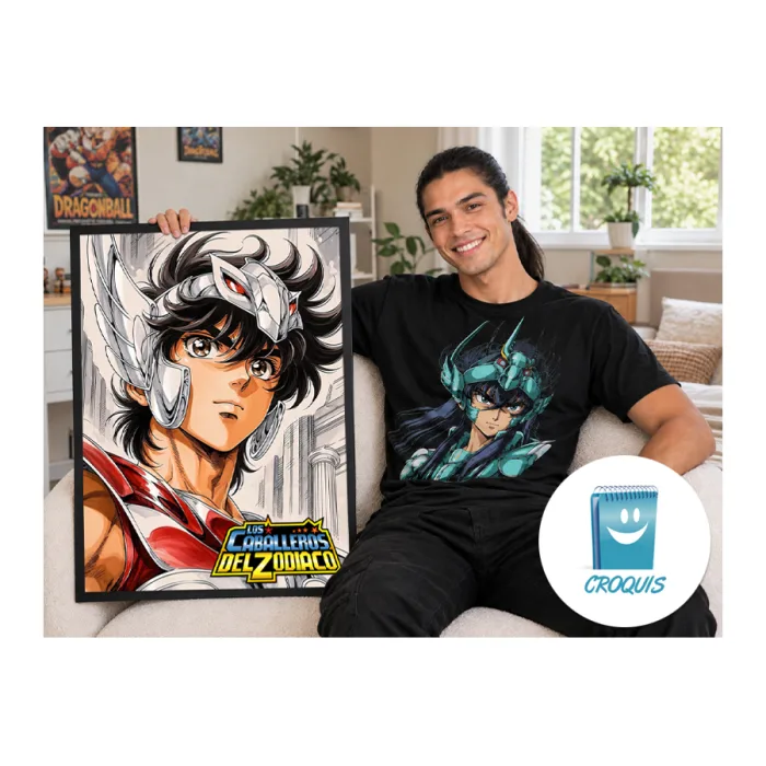 Poster saint seiya, poster caballeros del zodiaco, poster seiya pegaso, posters en alta resolución, posters profesionales, posters 8k 300 DPI, posters para descargar e imprimir, cuadros decorativos
